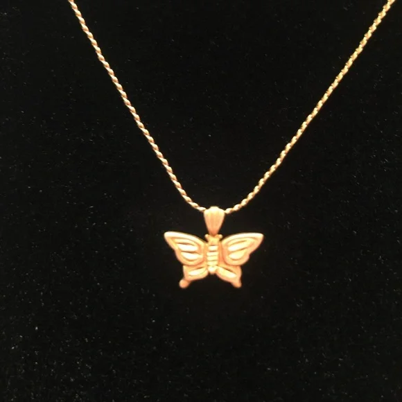 14K gold Butterfly pendent - Picture 10 of 11